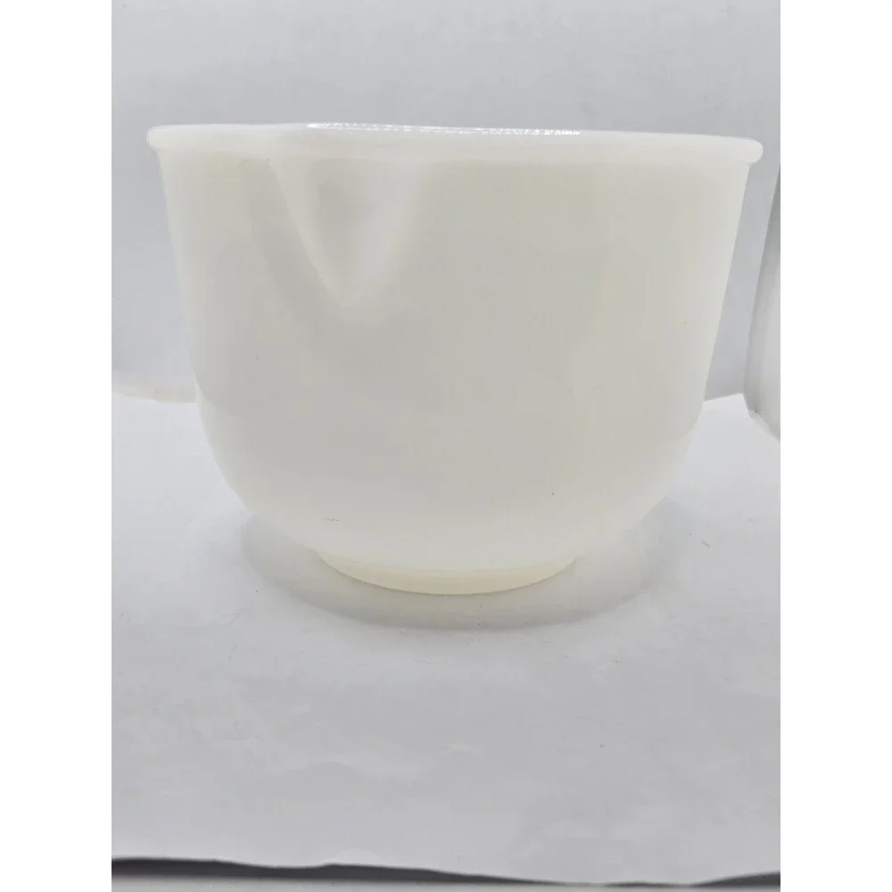 Glasbake Mixing Bowl For Sunbeam Mixmaster White Milk Glass Vintage